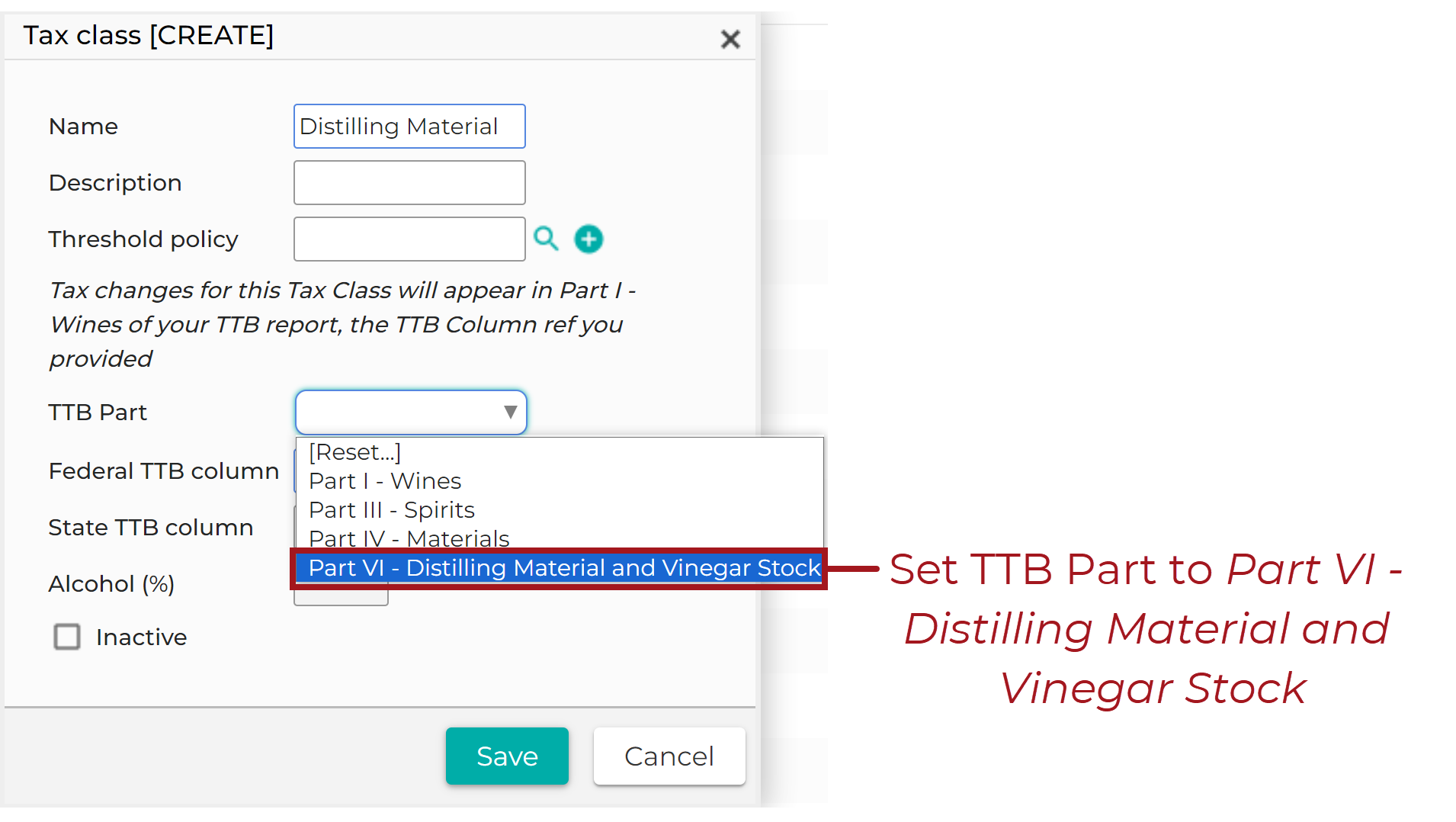 Tax Class Create - TTB Part VI 20230919.png