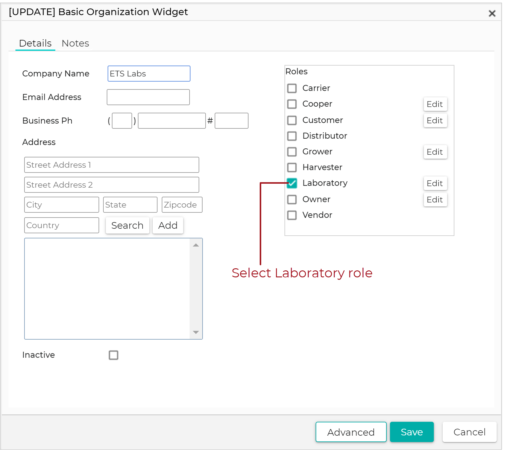 ETS Lab Integration – vintrace