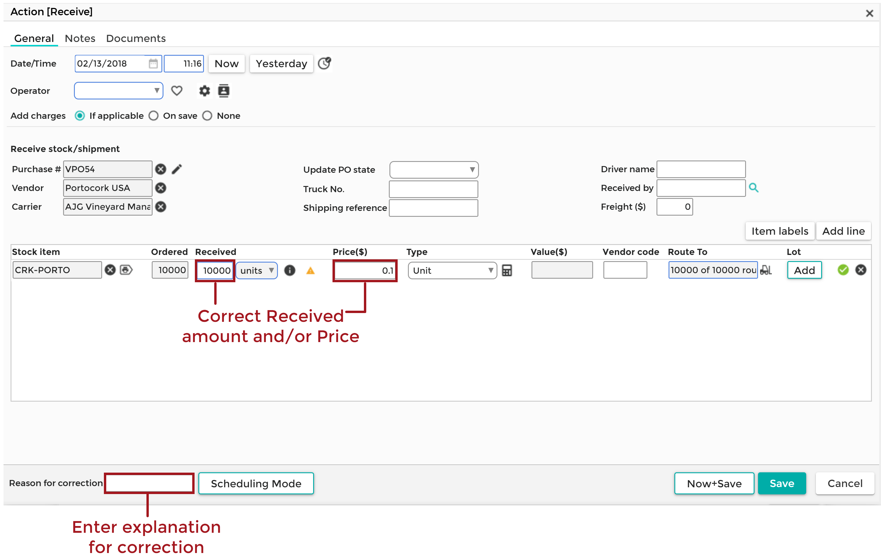 Action_Receive_-_Correction_-_Purchase_VPO54_20200625.png