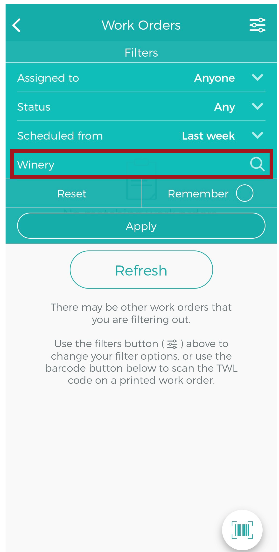 Filter Work Orders by Winery 20240326.png